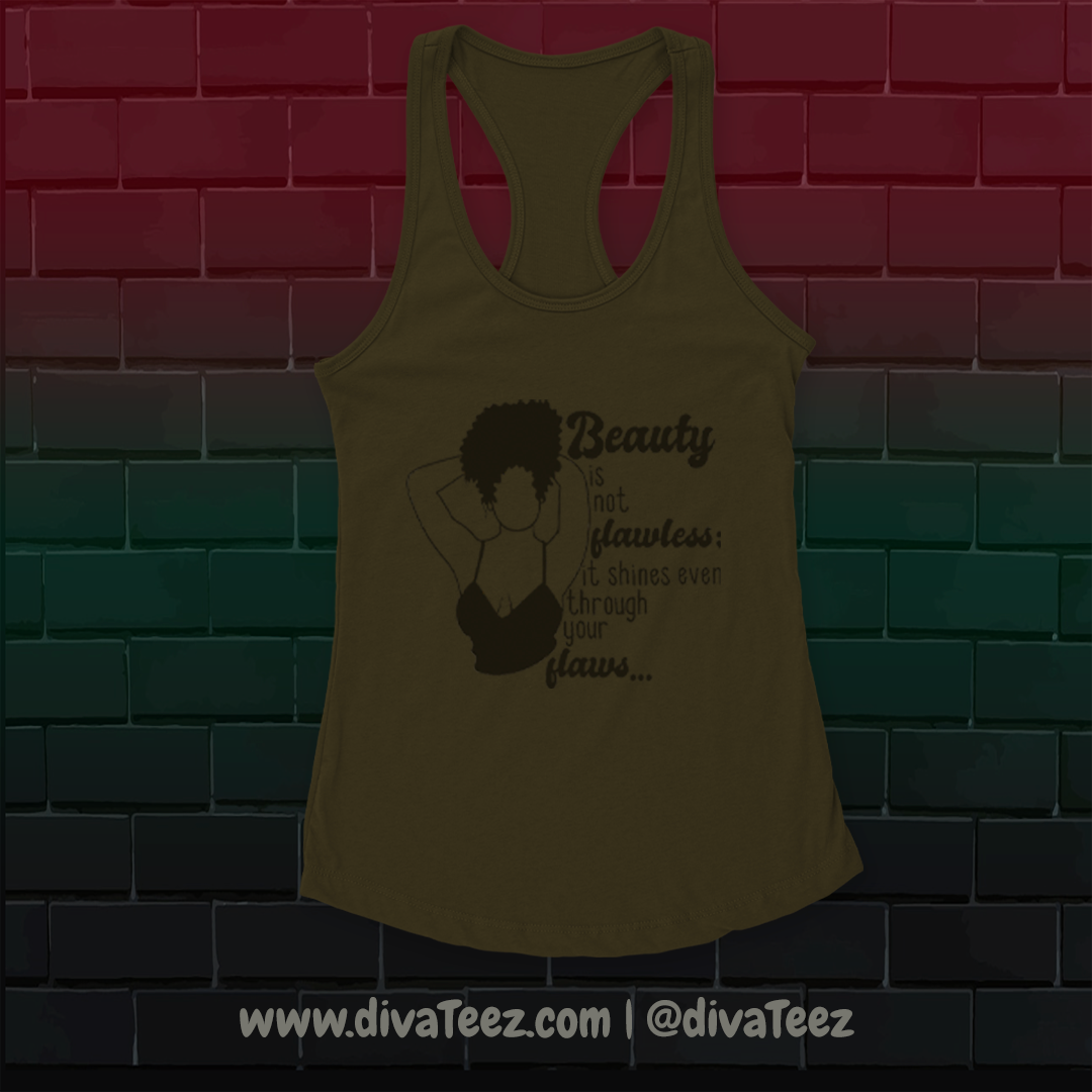 flaws and all tank top military green